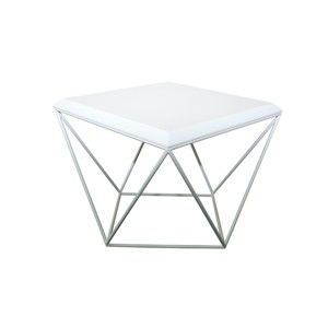 Bílý konferenční stolek take me HOME Tulip, 53 x 53 cm