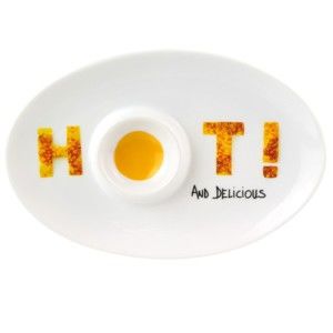 Keramický talířek se stojánkem na vejce Le Studio I Love Brunch Egg