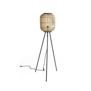 Stojací lampa s bambusovým stínidlem Simla Natural, výška 141 cm