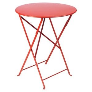 Červený zahradní stolek Fermob Bistro, ⌀ 60 cm