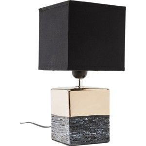 Stolní lampa ve zlaté barvě s černým stínítkem Kare Design Creation