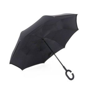 Černý deštník Ambiance Interior, ⌀ 110 cm