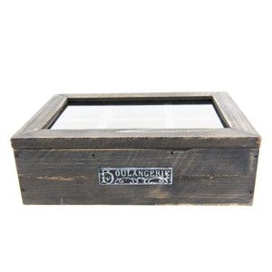 Dřevěný úložný box na čaj Clayre & Eef Parisso