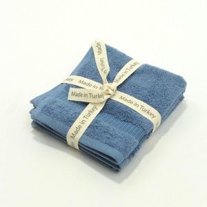Modrý bavlněný ručník My Home Plus Guest, 33 x 33 cm