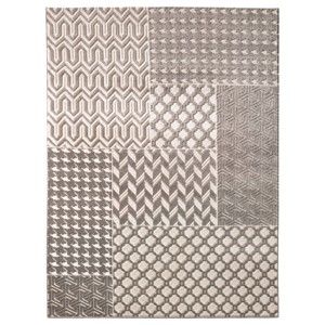 Šedý koberec Schöngeist & Petersen Noblesse Patchwork Dark, 170 x 120 cm
