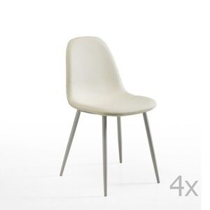 Sada 4 bílých židlí Design Twist Jos