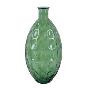 Zelená skleněná váza z recyklovaného skla Ego Dekor Dune, výška 59 cm