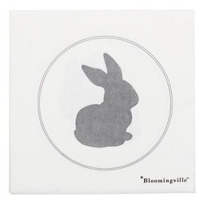 Sada 20 papírových ubrousků Bloomingville Bunny, 33 x 33 cm