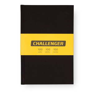 Černý motivační zápisník pro muže Bloque. Challenger