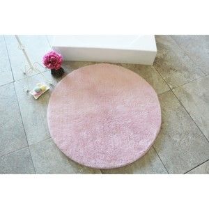 Světle růžová koupelnová předložka Confetti Bathmats Colors of Light Pink, ⌀ 90 cm