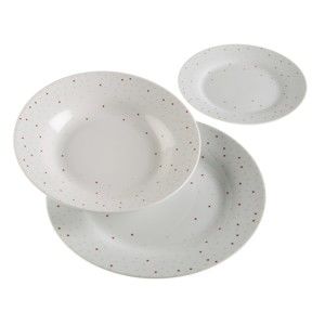 18dílný sada bílých procelánových talířů Versa