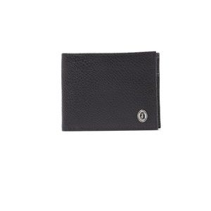 Černá pánská kožená peněženka Trussardi Marinero, 12,5 x 9,5 cm