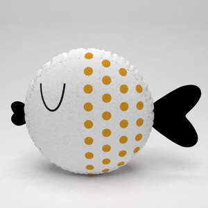 Dětský polštářek OYO Kids Fish With Orange Dots
