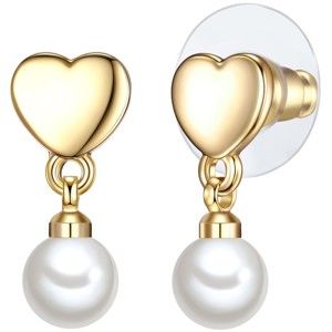 Náušnice s bílou perlou Perldesse Kio, ⌀ 0,6 cm
