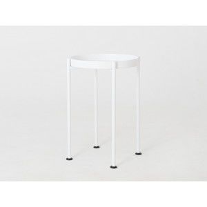 Bílý odkládací stolek Custom Form Hanna, ⌀ 40 cm