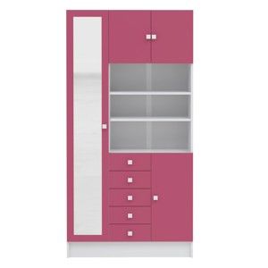 Růžová koupelnová skříňka Symbiosis André, šířka 90 cm