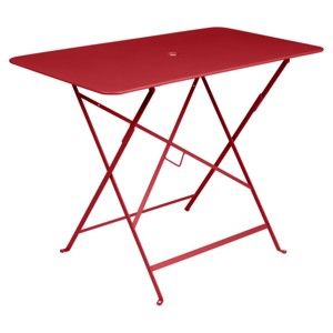 Červený zahradní stolek Fermob Bistro, 97 x 57 cm