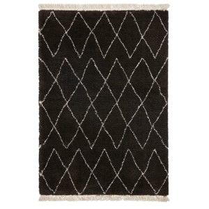 Tmavě hnědo-bílý koberec Think Rugs Boho Lamento Brown & White, 160 x 230 cm