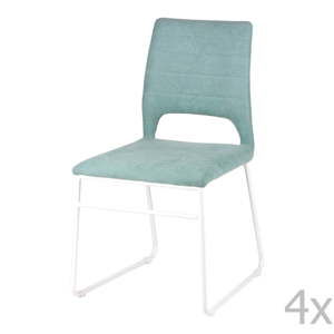 Sada 4 mátově zelených jídelních židlí sømcasa Nessa
