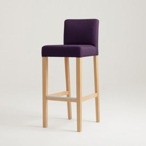 Fialová barová židle s přírodními nohami Custom Form Wilton