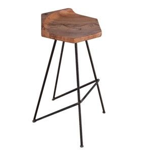 Barová židle se sedákem z masivního dubového dřeva FLAME furniture Inc. Ber-hex 