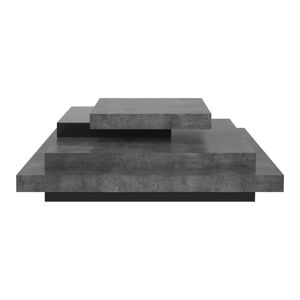 Šedý konferenční stolek v dekoru betonu 110x110 cm Slate - TemaHome