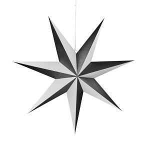Černobílá papírová dekorativní hvězda Butlers Magica, ⌀ 60 cm
