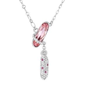 Náhrdelník s růžovými krystaly Swarovski Elements Crystals Rhinestone
