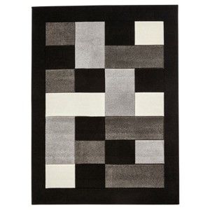 Šedočerný koberec Think Rugs Matrix, 80 x 150 cm