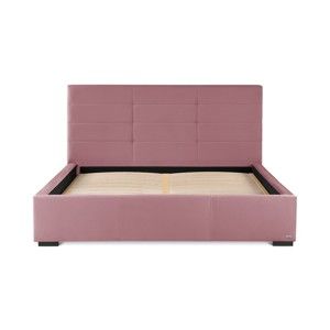 Růžová dvoulůžková postel s úložným prostorem Guy Laroche Home Poesy, 140 x 200 cm