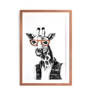 Zarámovaný plakát Really Nice Things Giraffe, 40 x 60 cm