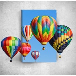 Nástěnný 3D obraz Mosticx Colourful Air Balloons, 40 x 60 cm