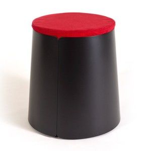 Černo-červená stolička MEME Design Bobino