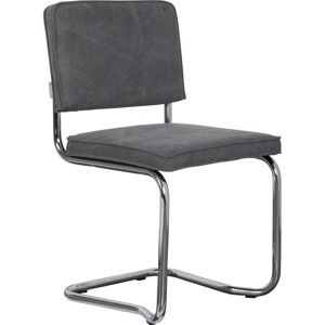 Sada 2 tmavě šedých židlí Zuiver Ridge Rib Kink Vintage