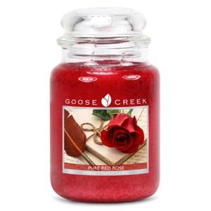 Vonná svíčka ve skleněné dóze Goose Creek Rudá Růže, 150 hodin hoření