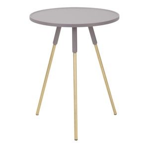 Nachově fialový odkládací stolek s nohami ve zlaté barvě Mauro Ferretti Lille
