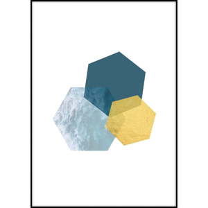Plakát Imagioo Hexagons, 40 x 30 cm