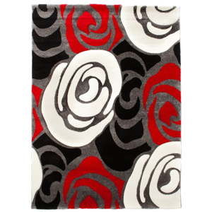 Červenočerný koberec Tomasucci Rose, 140 x 190 cm