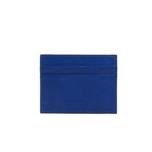 Modrá pánská kožená peněženka na bankovky a karty Billionaire, 8 x 10 cm