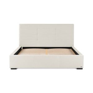 Krémově bílá dvoulůžková postel s úložným prostorem Guy Laroche Home Poesy, 160 x 200 cm