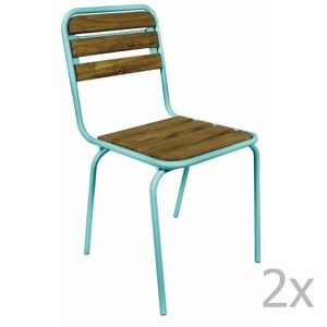 Sada 2 jídelních židlí s modrými nohami Red Cartel Camberra