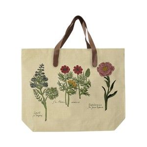 Plátěná taška s uchem z imitace kůže Surdic Flowers