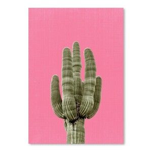 Plakát Cactus On Pink