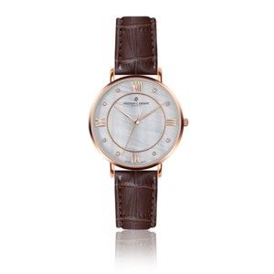 Dámské hodinky s hnědým páskem z pravé kůže Frederic Graff Rose Liskamm Croco Brown Leather
