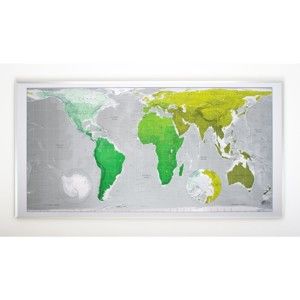 Magnetická mapa světa The Future Mapping Company, 196 x 100 cm