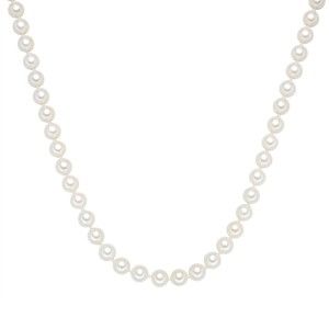 Bílý perlový náhrdelník Perldesse, ⌀ 0,8 x délka 45 cm