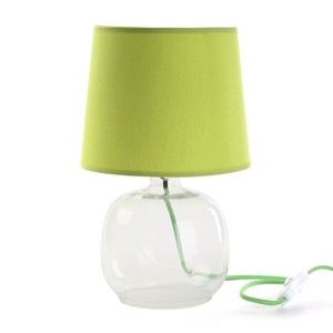 Zelená skleněná stolní lampa Versa Bobby, ø 22 cm