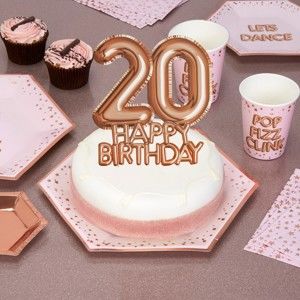 Papírová dekorace na dort s číslem 20 Neviti Glitz & Glamour