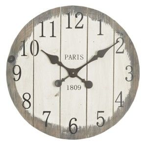 Nástěnné dřevěné hodiny Clayre & Eef Country Time, ⌀ 50 cm