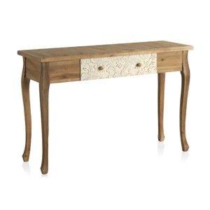 Dřevěný konzolový stolek se zásuvkou Geese Fionne